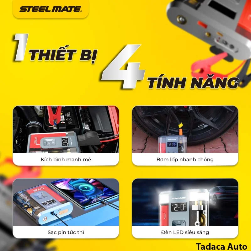 Kích Bình Đa Năng Steelmate V12SE Chính Hãng