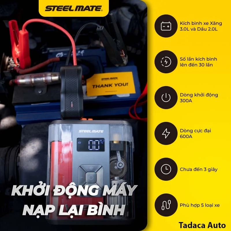 Kích Bình Đa Năng Steelmate V12SE Chính Hãng