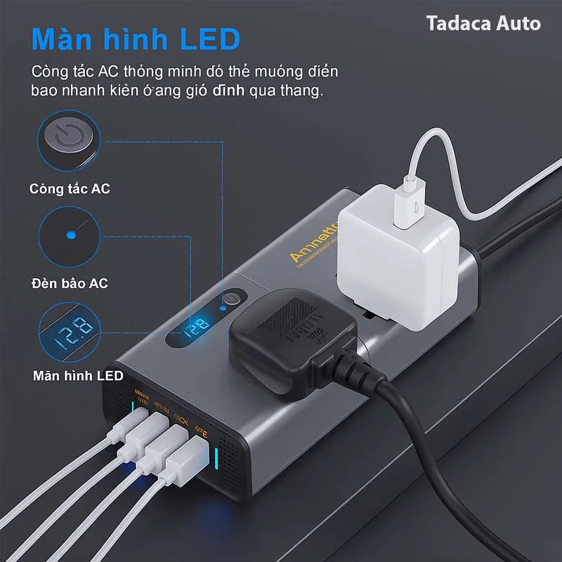 Bộ Chuyển Nguồn 12V Sang 220V Aemeku 200W