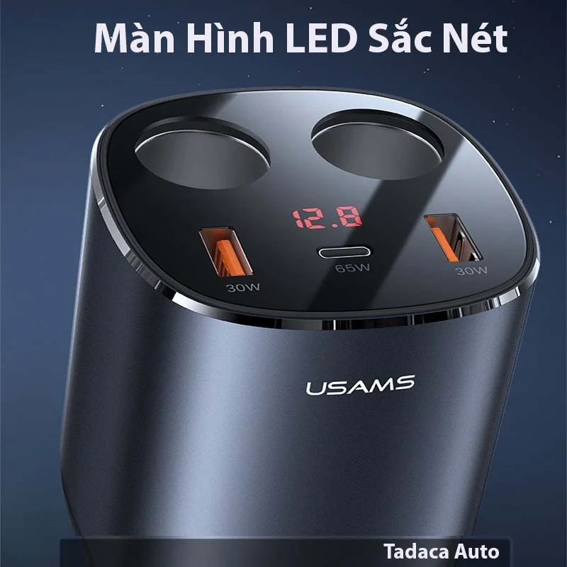Tẩu Sạc Ô Tô USAMS CC151 245W Chính Hãng