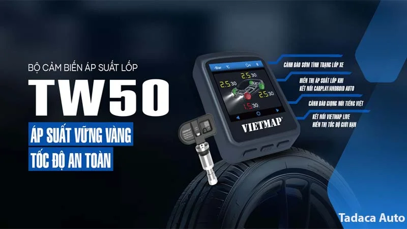 Vietmap Trình Làng Cảm Biến Áp Suất Lốp TW50 Mới Thông Minh
