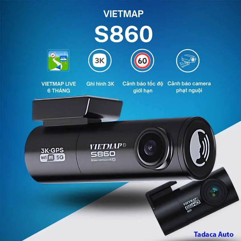 Camera Hành Trình Ô Tô Vietmap S860 3K Siêu Nét