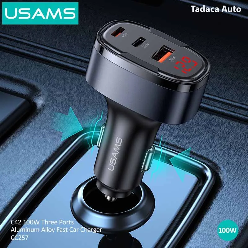 Tẩu Sạc Ô Tô USAM CC257 100W Siêu Nhanh