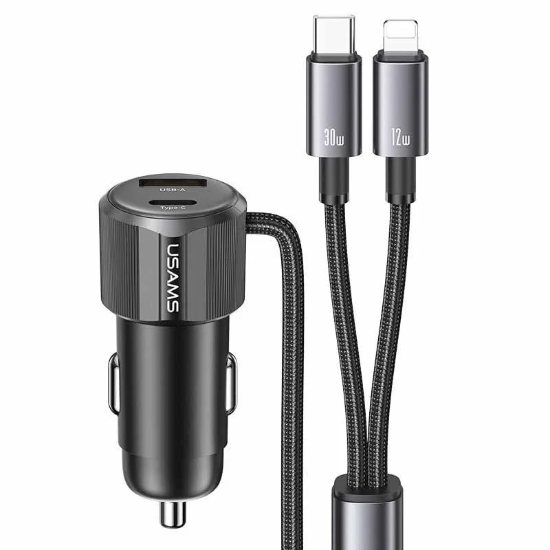 Tẩu Sạc Ô Tô USAMS CC287 66W Đa Năng 2 Trong 1