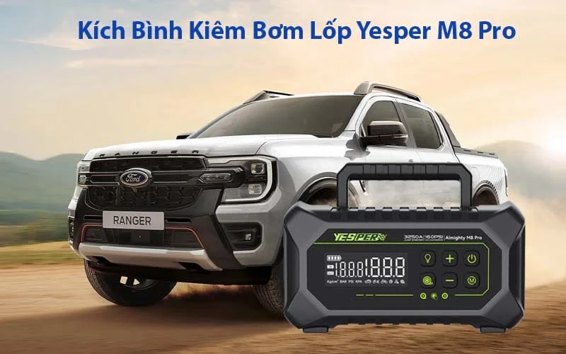 Bơm Lốp Kiêm Kích Bình Yesper M8 Pro Đa Năng