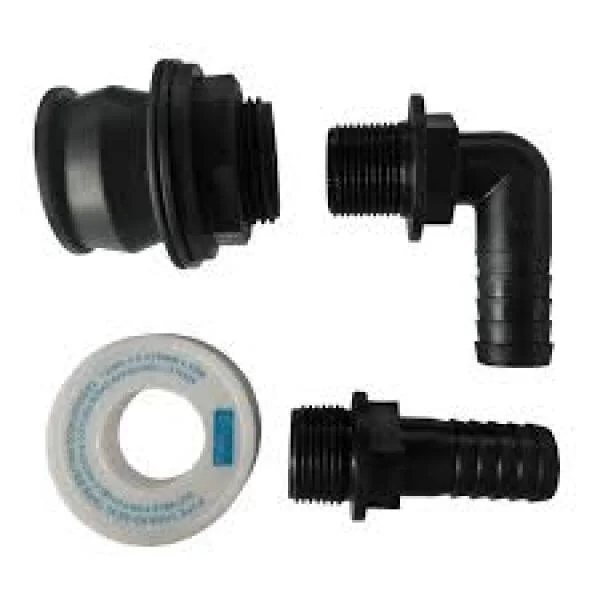 Water tank outlet fittings