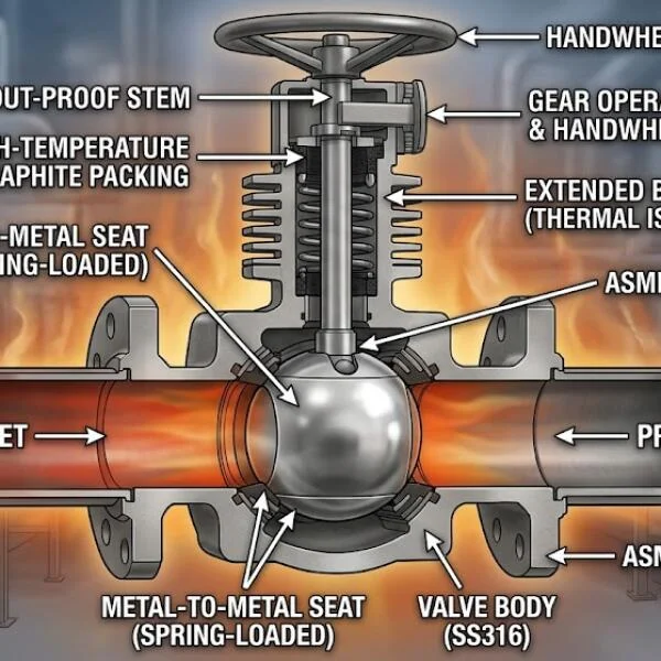 High temperature ball valve chính hãng cho hệ thống nhiệt độ cao