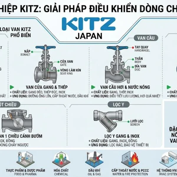 Kitz van là gì? Các loại van Kitz, cấu tạo, ứng dụng và cách chọn