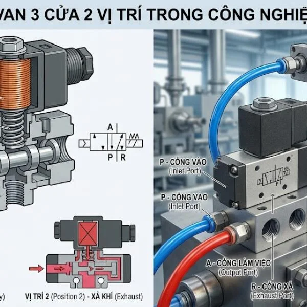 Van 3 cửa 2 vị trí là gì? Cấu tạo, nguyên lý và ứng dụng