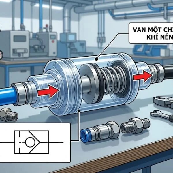 Van một chiều khí nén: Cấu tạo, nguyên lý, phân loại, ứng dụng và cách lựa chọn