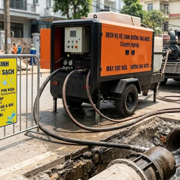 Máy vệ sinh đường ống nước – Cấu tạo, nguyên lý, phân loại và cách chọn