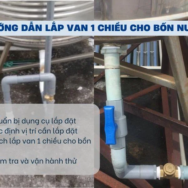 Cách Gắn Van 1 Chiều Cho Bồn Nước