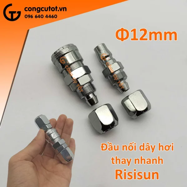 Đầu nối nhanh phi 12