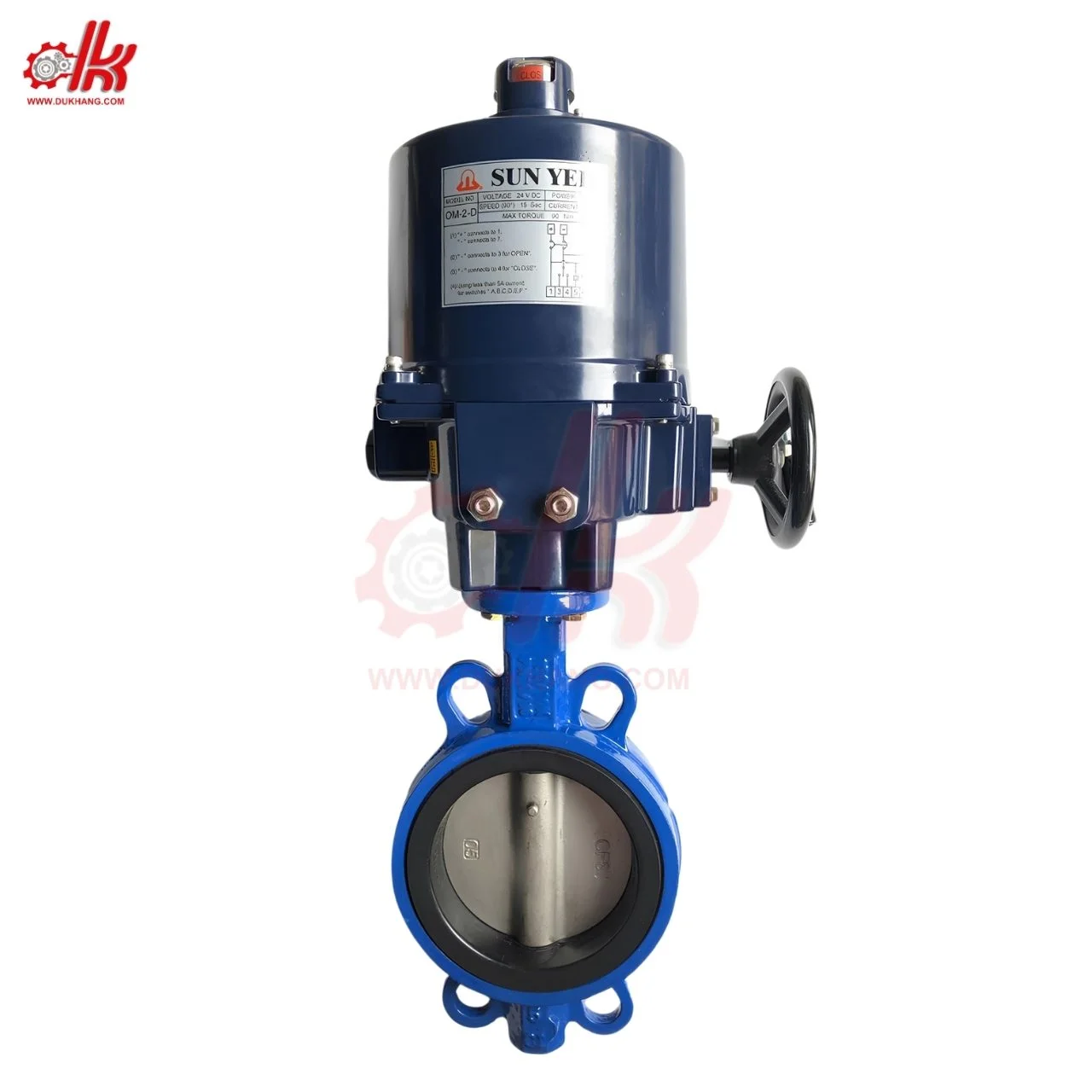 Hình ảnh van bướm điều khiển điện tại nhà máy