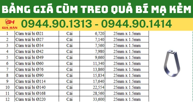 Hình ảnh cùm treo ống nước