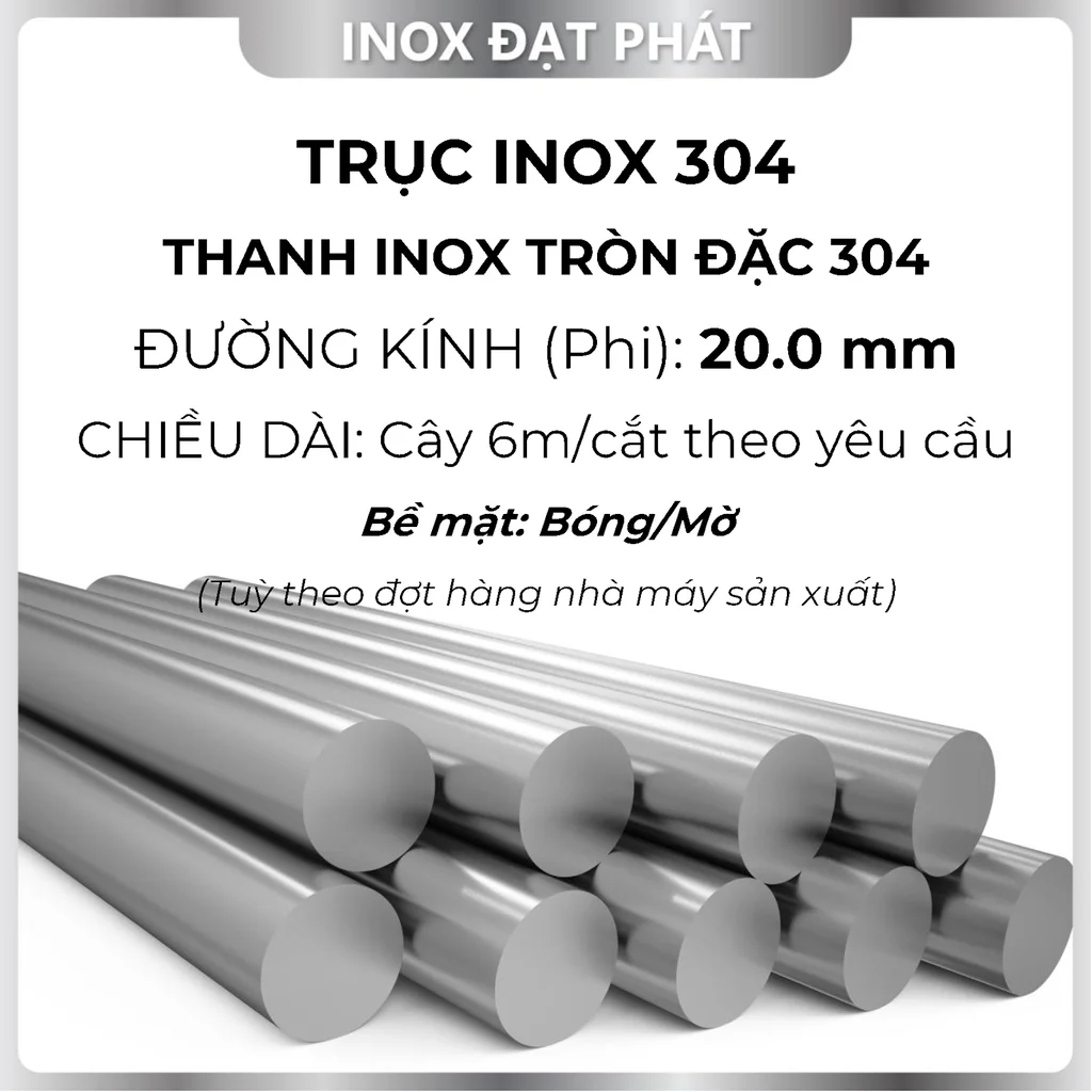  Inox tròn là một loại ống inox có đường kính 20mm