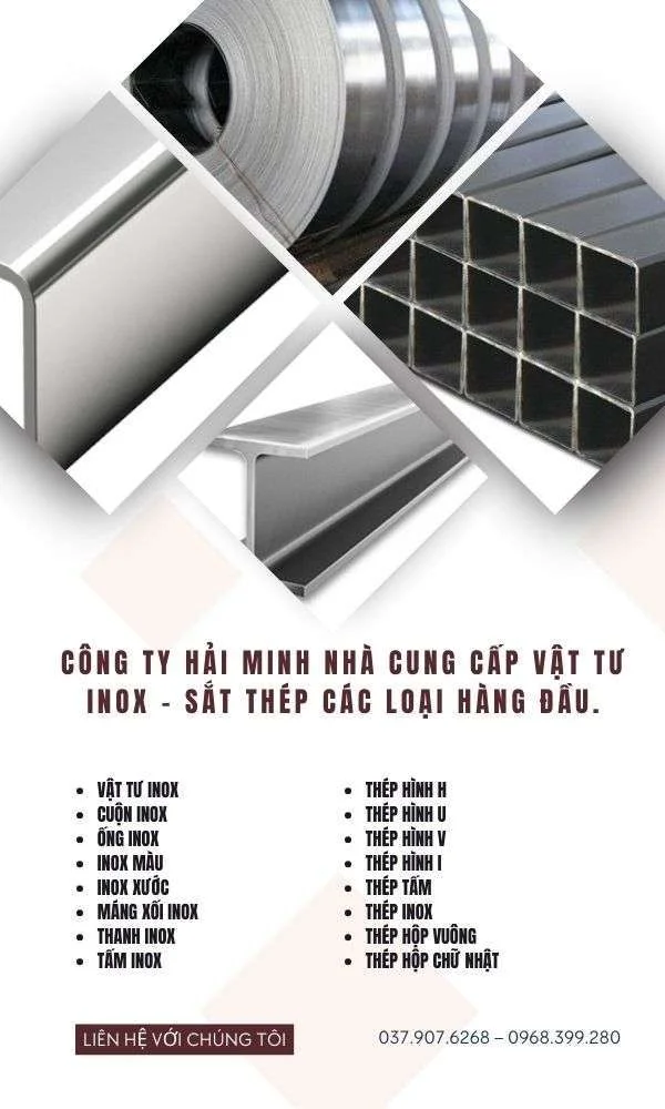 Có nhiều loại chất liệu inox phổ biến như inox 201