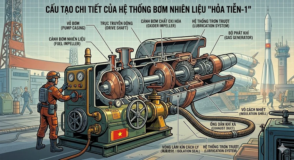 Cấu tạo và nguyên lý hoạt động của bơm hỏa tiễn