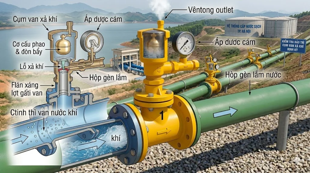 Ứng dụng thực tế của cụm van xả 