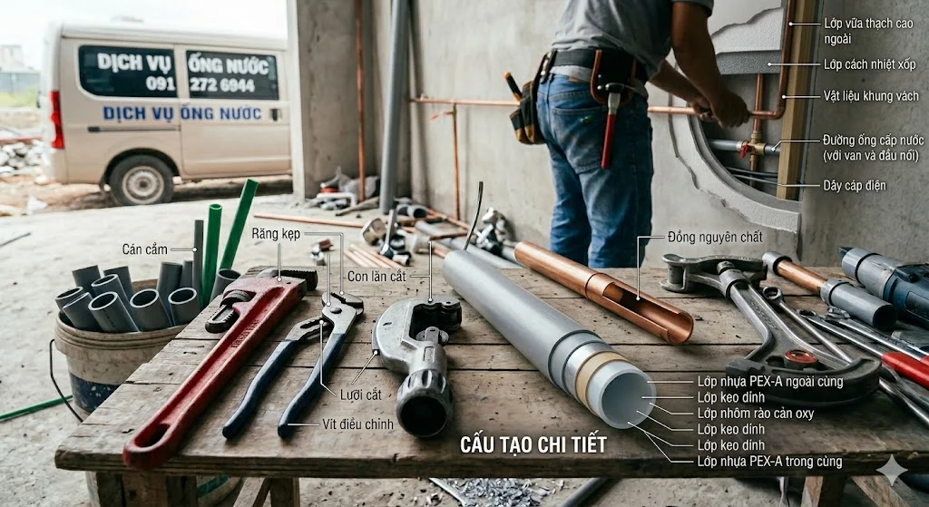 Các loại dụng cụ ống nước phổ biến