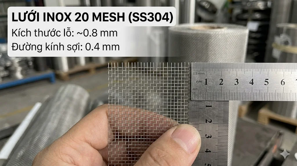Khái niệm lưới 20 mesh