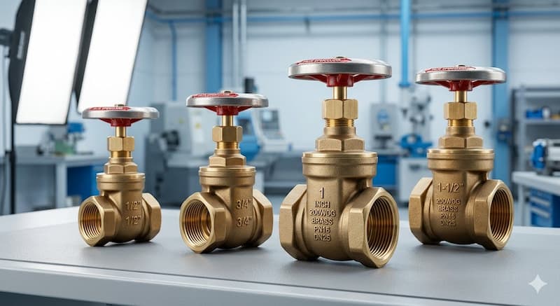 brass gate valves là loại van cổng được chế tạo từ vật liệu
