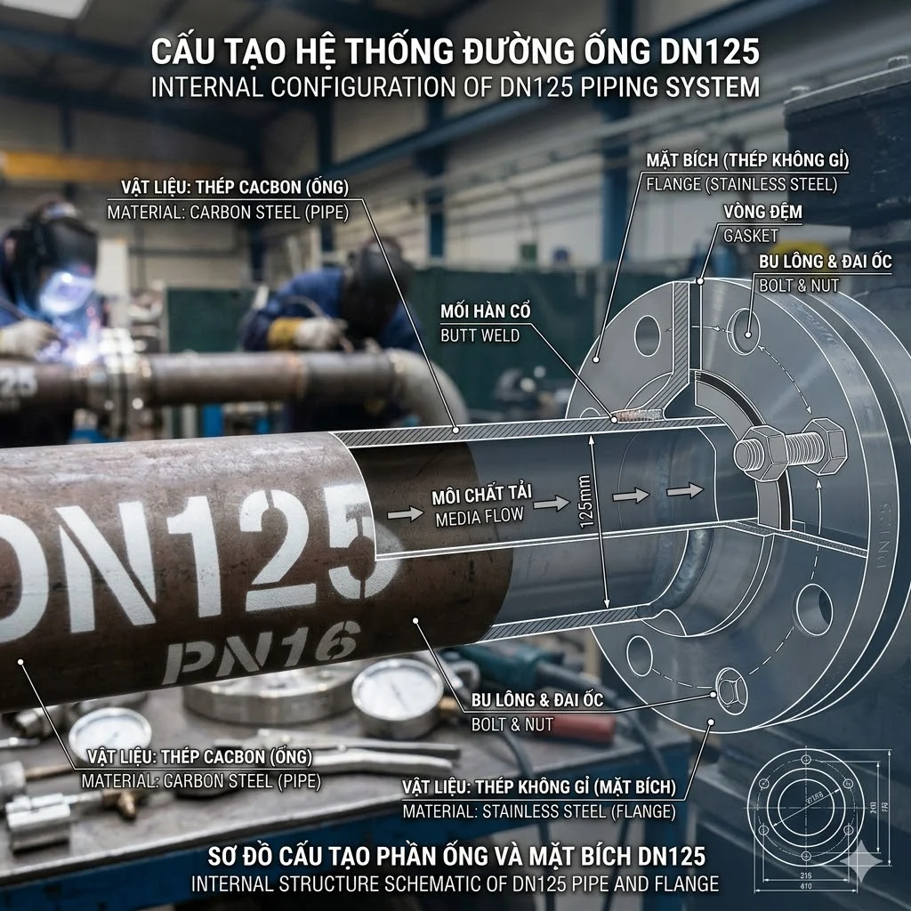 Các thiết bị phổ biến sử dụng kích thước DN 125