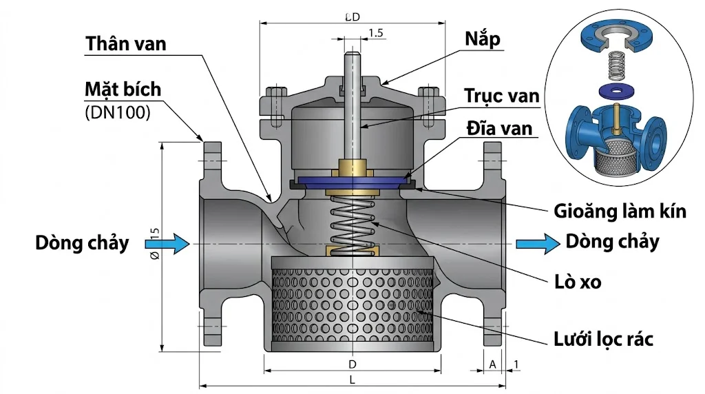 Cấu tạo Luppe DN 100