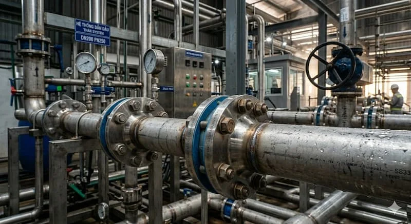 RTJ flange trong hệ thống dầu khí áp lực cao