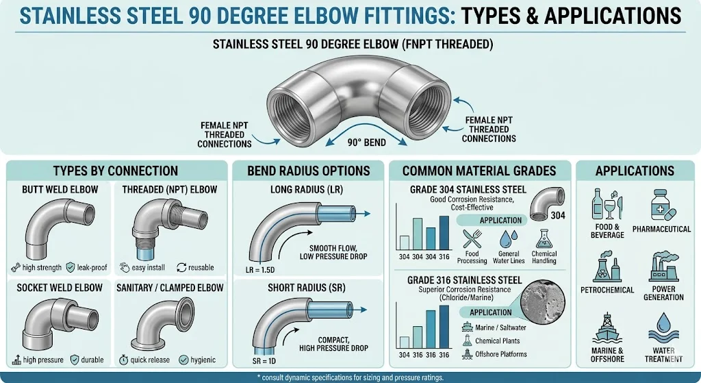Cấu tạo và nguyên lý hoạt động của stainless steel 90 degree