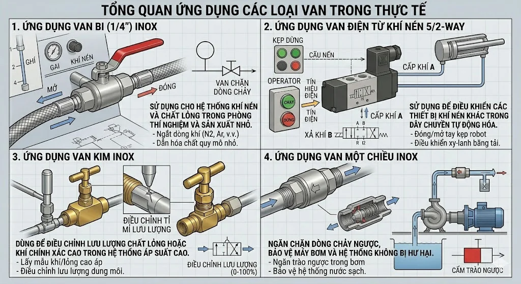 Thông số kỹ thuật van 1/4