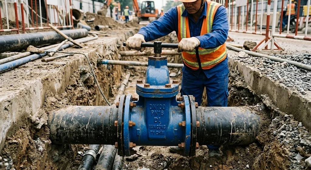 Khái niệm van cổng ty chìm nắp chụp DN 100 và đặc điểm nổi bật