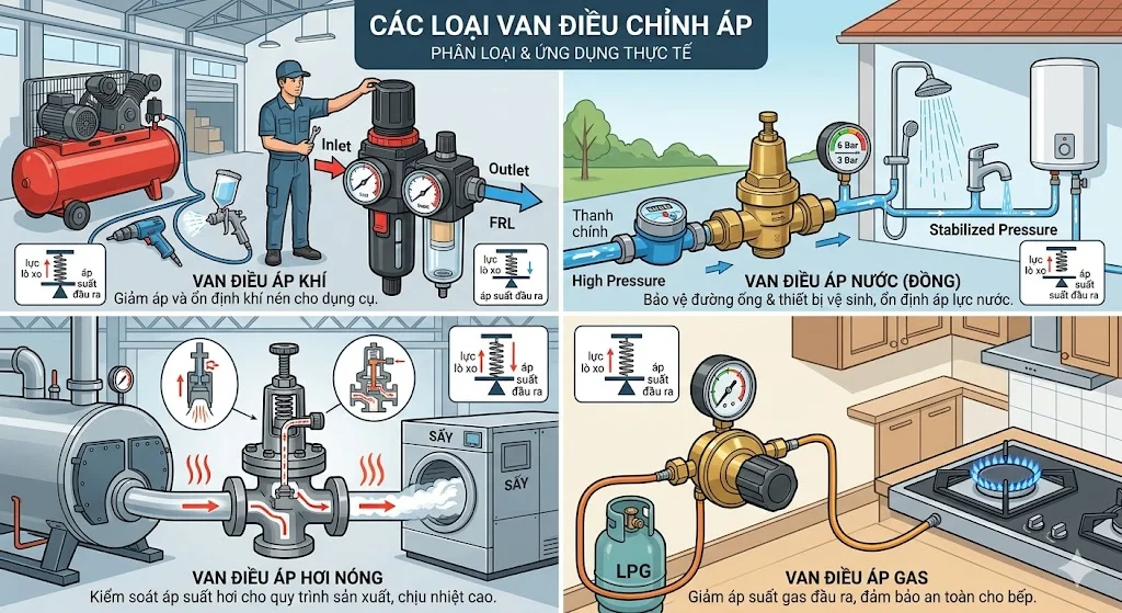 Khái niệm van nước điều chỉnh áp và đặc điểm nổi bật