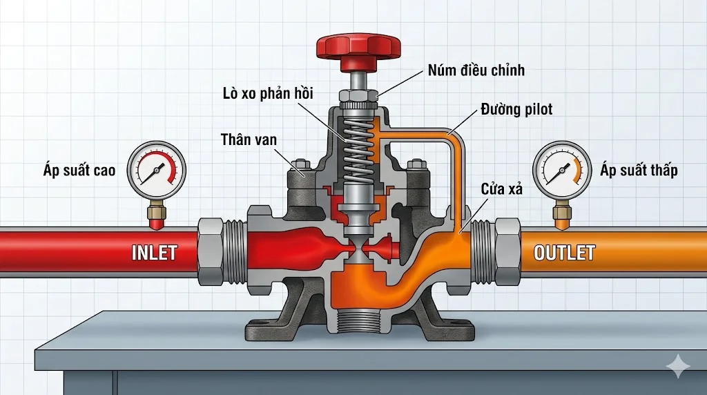 Khái niệm van áp thủy lực và đặc điểm nổi bật