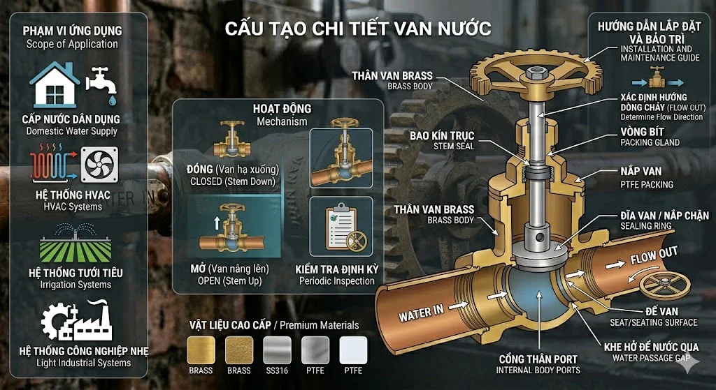 Thông số kỹ thuật cần quan tâm khi mua van nước