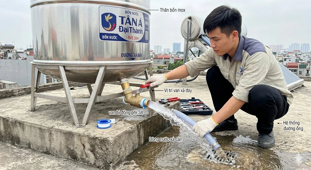 Cách chọn van xả đáy bồn đúng kỹ thuật