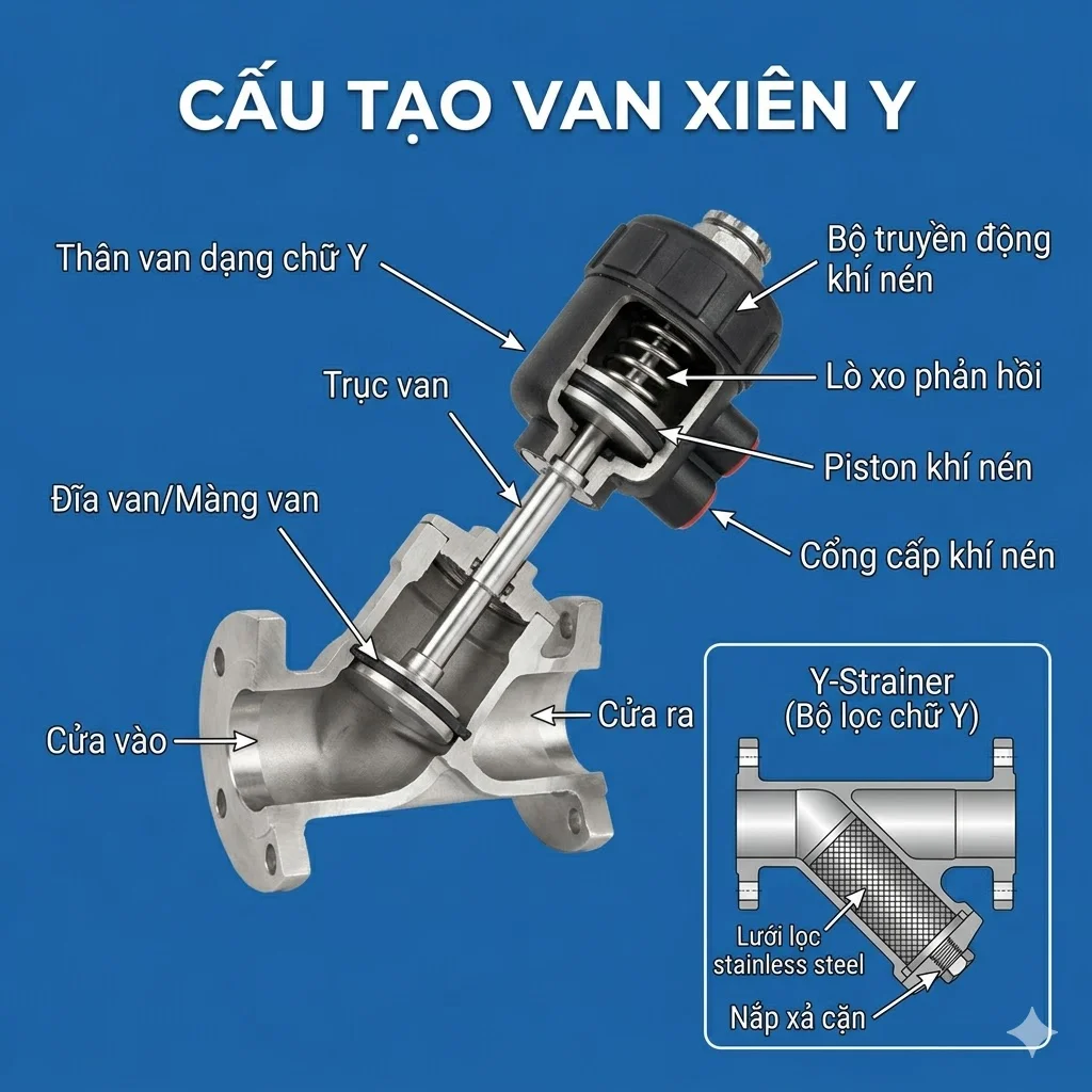 Các loại van xiên phổ biến