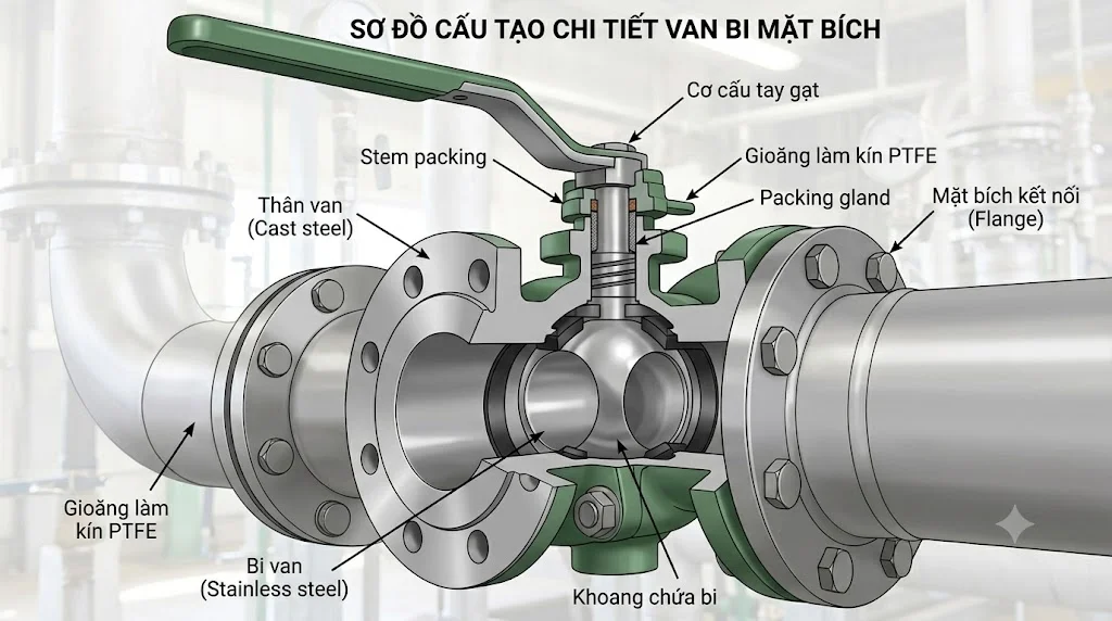 Ball Valve Flange và ứng dụng thực tế