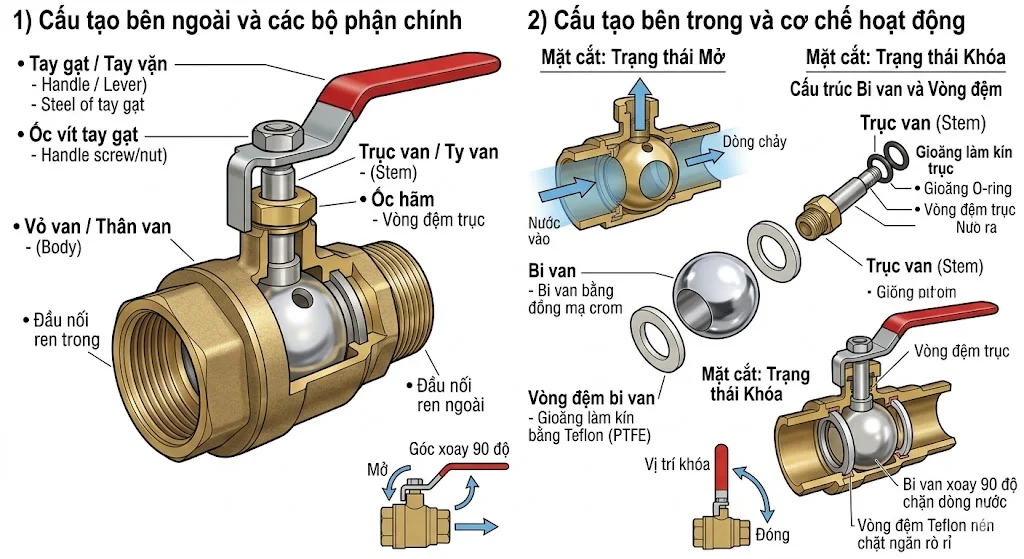 Giới thiệu về cấu tạo van khóa 