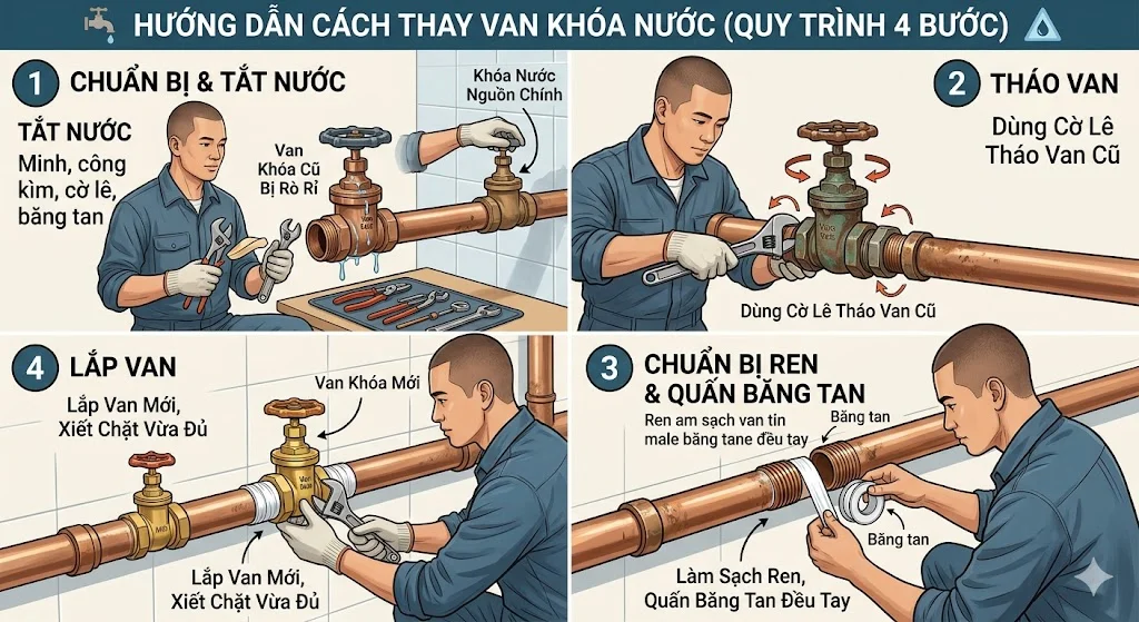 Khi nào cần thay van khóa nước