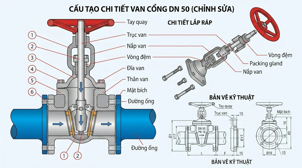 Lợi ích khi sử dụng Gate Valve DN 50
