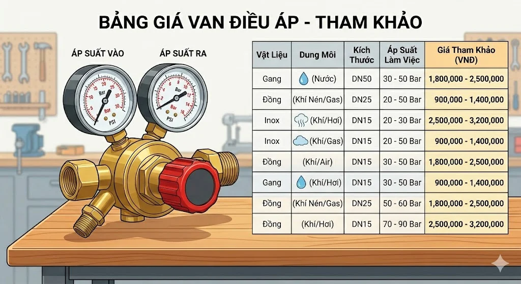 Cách lựa chọn van điều áp phù hợp