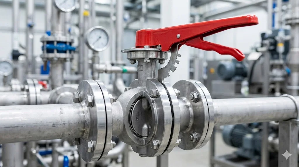 Giới thiệu về Stainless Steel Butterfly Valve With Red Handle