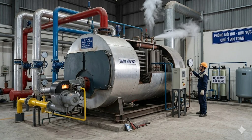 Các thành phần chính trong Thiết kế về nồi hơi