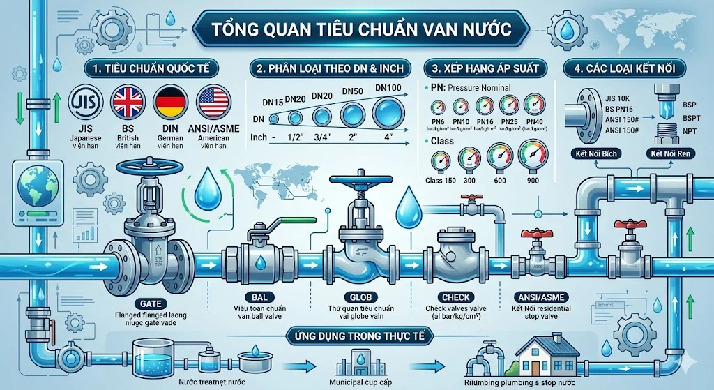 Tiêu chuẩn của van nước là gì?