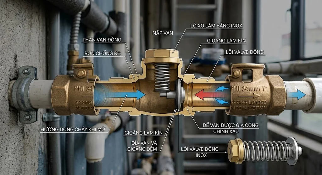 Các loại Van 1 chiều 34 phổ biến