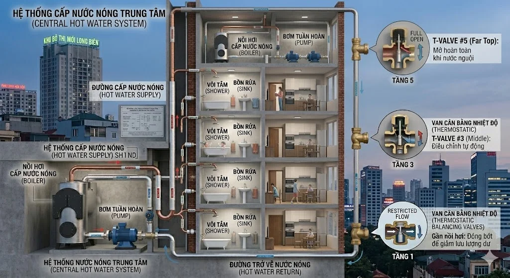 Nguyên lý hoạt động của Van cân bằng nước 