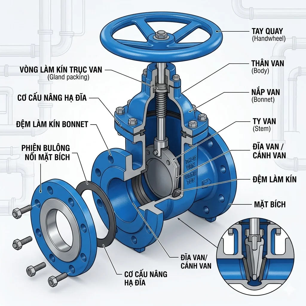 Thông số kỹ thuật cần quan tâm khi mua van mặt bích