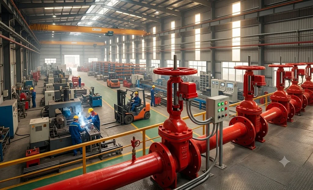 Ứng dụng của Van cổng O S&Y kèm công tắc giám sát