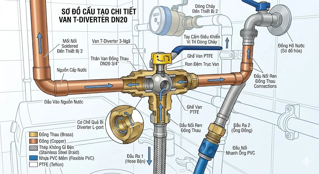 Các loại van chữ T phổ biến